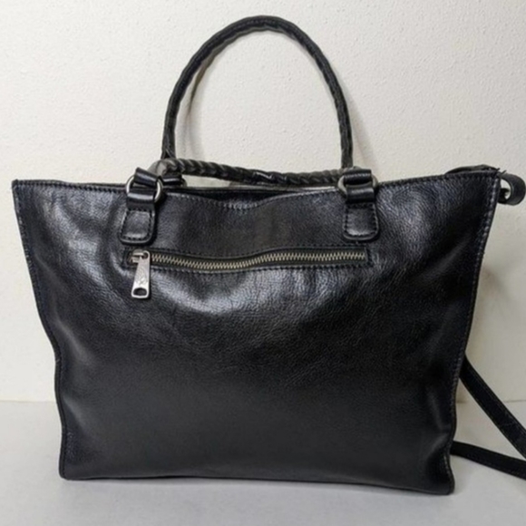 Patricia Nash Black Studded Leather Zancona Tote Crossbody Strap - Picture 3 of 12